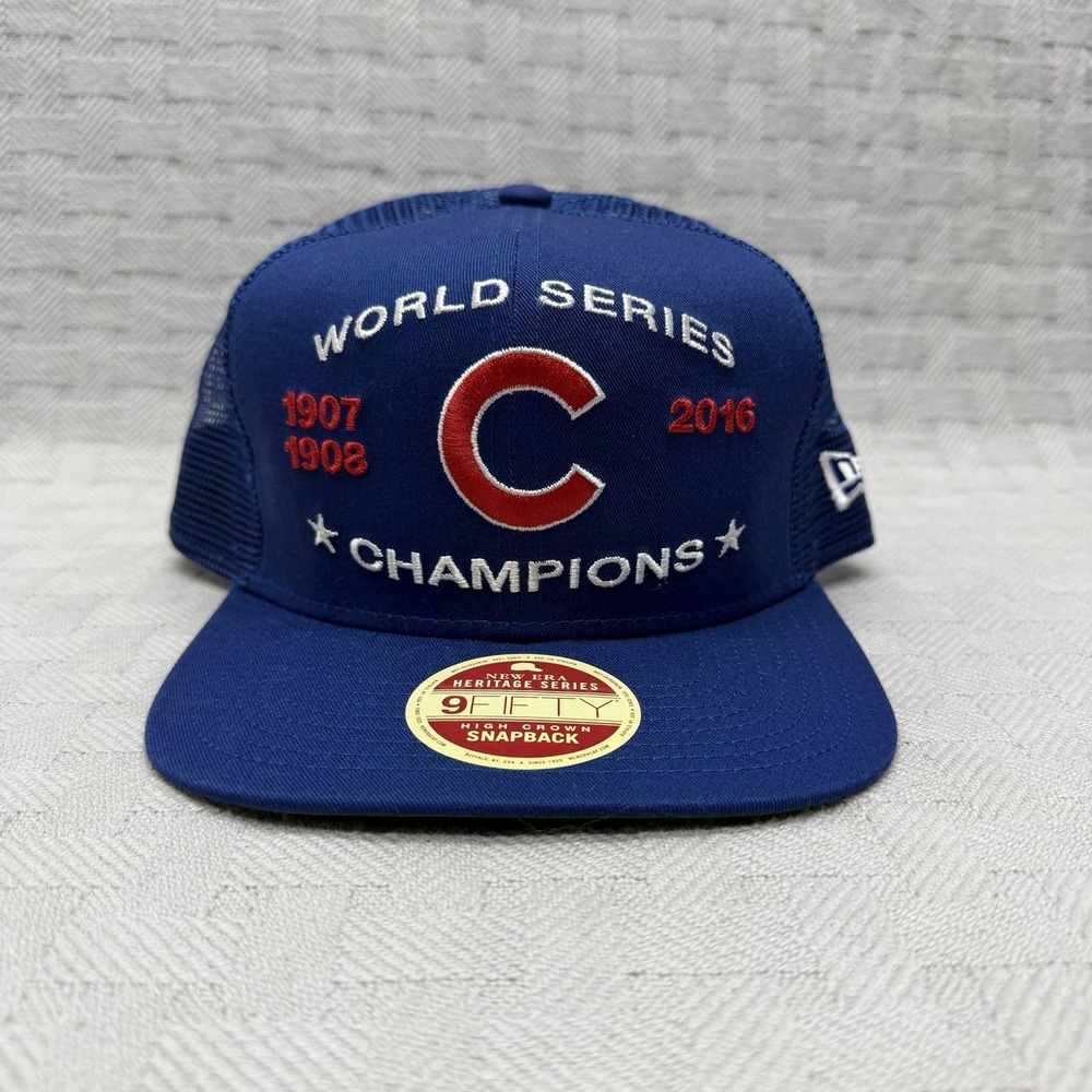 Chicago Cubs Hat Cap Snap Back Mens One Size‎ Blue MLB Baseball New Era 9FIFTY